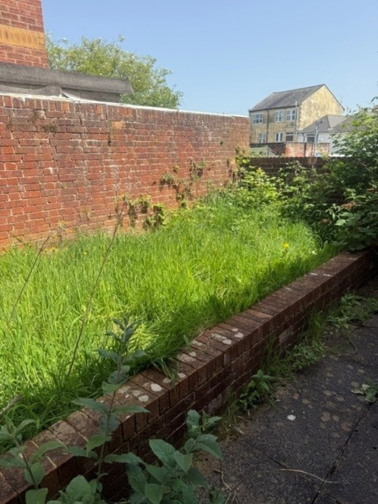 Lot: 75 - FREEHOLD TOWN CENTRE BUILDING WITH POTENTIAL - Courtyard garden area